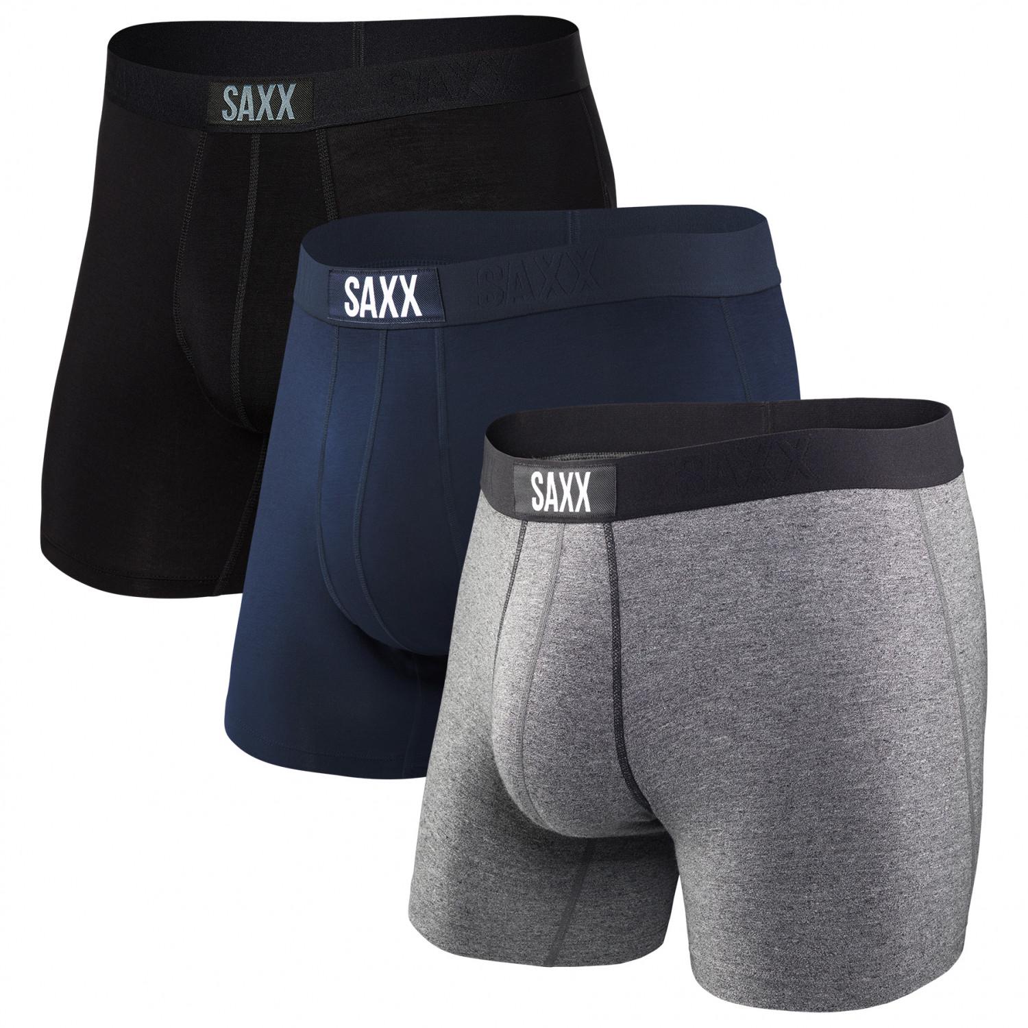 Saxx Vibe Super Soft Boxer Brief 3-Pack - Kunstfaserunterwäsche Herren | Versandkostenfrei