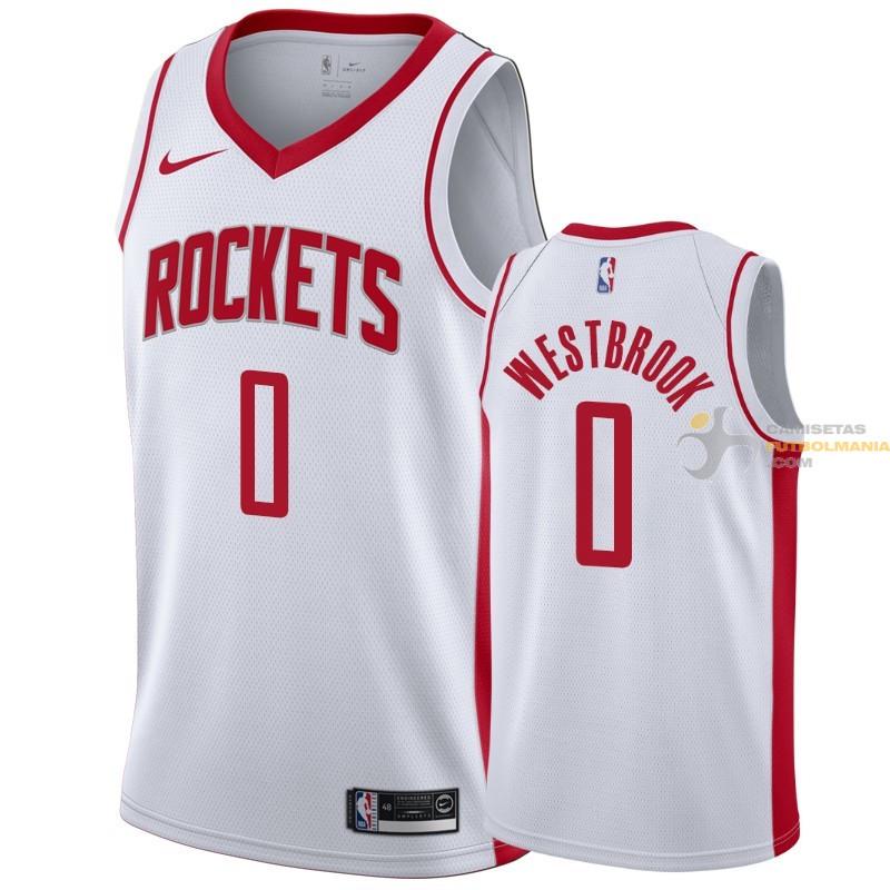 Camiseta NBA Russell Westbrook de Houston Rockets Blanca 2019-2020 jersey basketball