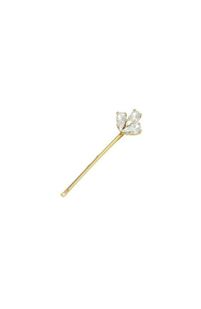 Gold & Crystal Hair Pin for women, Laura Bobby Pin