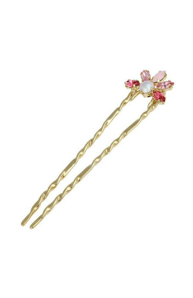 Gold & Crystal Hair Pin, Julianna Chignon