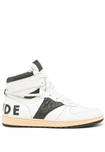 Rhude logo high-top sneakers - Weiß