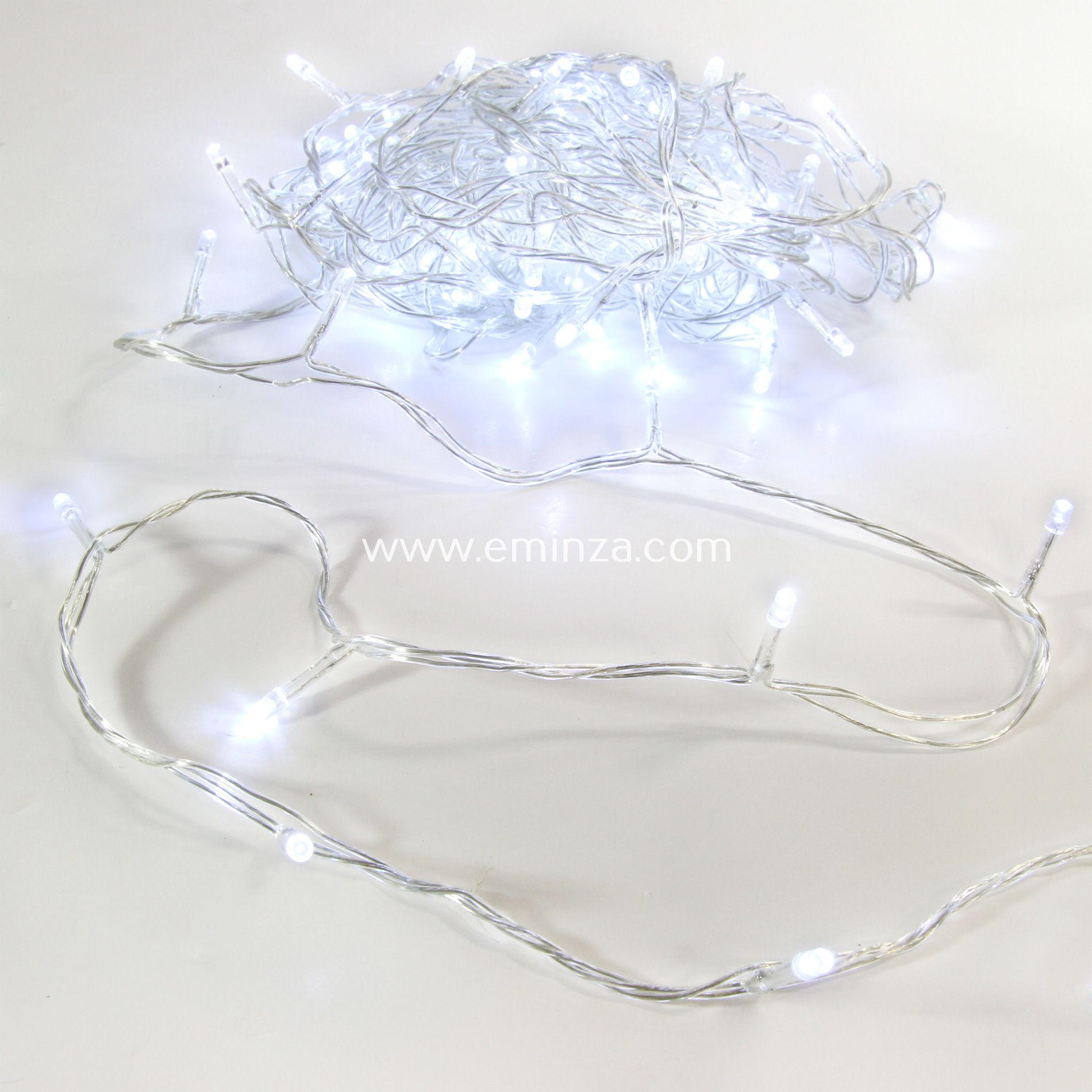 Ghirlanda luminosa Timer 30 m Bianco freddo 300 LED CT - Luci di natale - Eminza